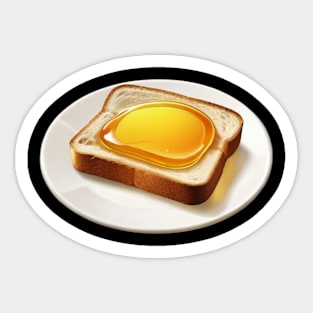 Honey Sandwich Toast Bread Bee Vintage Yummy Kawaii Coffee Retro Sticker